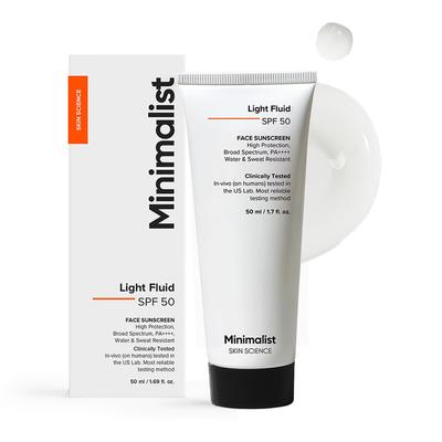 Легкий солнцезащитный флюид SPF 50 PA++++ для жирной кожи, широкий спектр защиты, легкий, водо- и потостойкий 50 мл