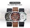 Брендовые часы CHRONOS, мужские часы, лучшие роскошные мужские часы, спортивные часы с автоматической датой