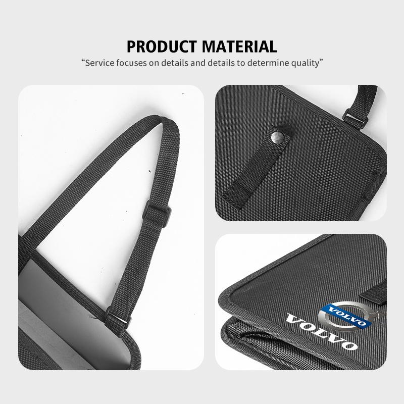 Car Leather Stuff Storage Bag Seat Middle Tissue Hanging Bag For Volvo Xc60 Xc90 V40 V60 S60 V50 V90 S80 C40 XC40 V70 XC70 C30