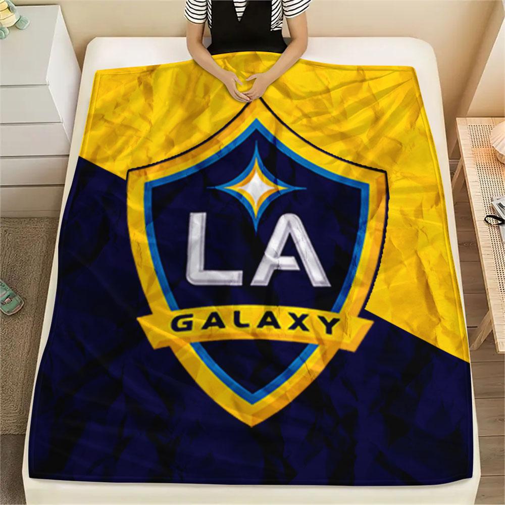 LA Galaxy Printed Flannel Blanket, soft throw for bedroom sofa, washable,soccer fan merchandise, great gift.