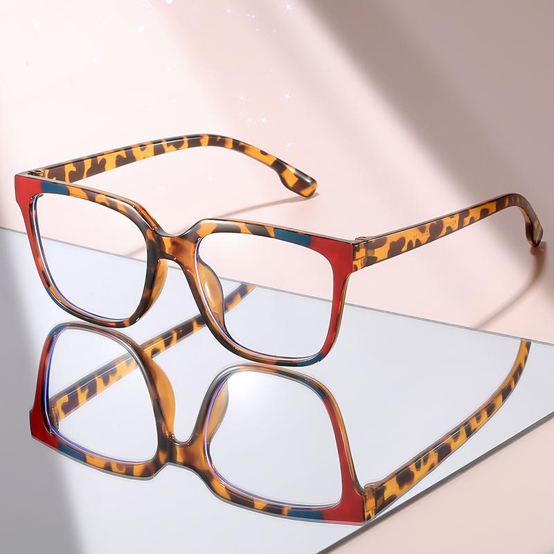 New Trendy Contrast-Design Eyeglasses: Bold Square Frames to Elevate Your Everyday Style & Screen Time Comfort