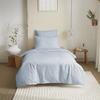 Pack complet 4 pièces unicolore Bleu Ciel housse de couette pour lit 90 x 190 cm