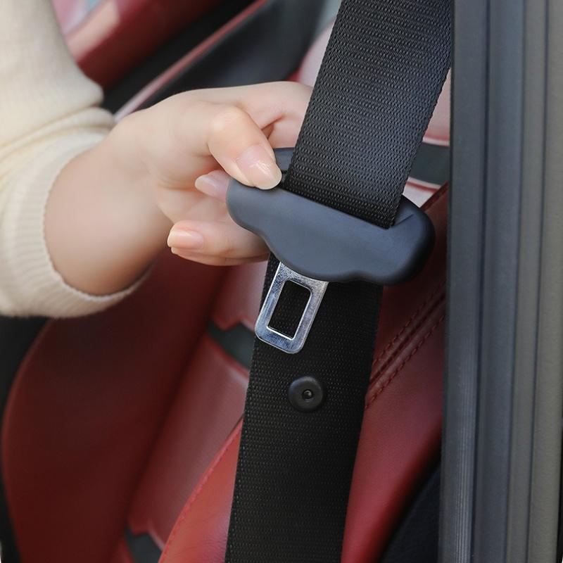 2pcs Car Seat Belt Protectors, Buckle Covers, Silent Anti-Vibration Scratch-Resistant, Car Interior Decoration, Universal Fit