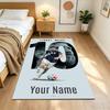 Football Messi Personalized Name Area Rug Design for Outdoor Entryway Playrooms Dining Room Antislip Carpet Decorate Offices