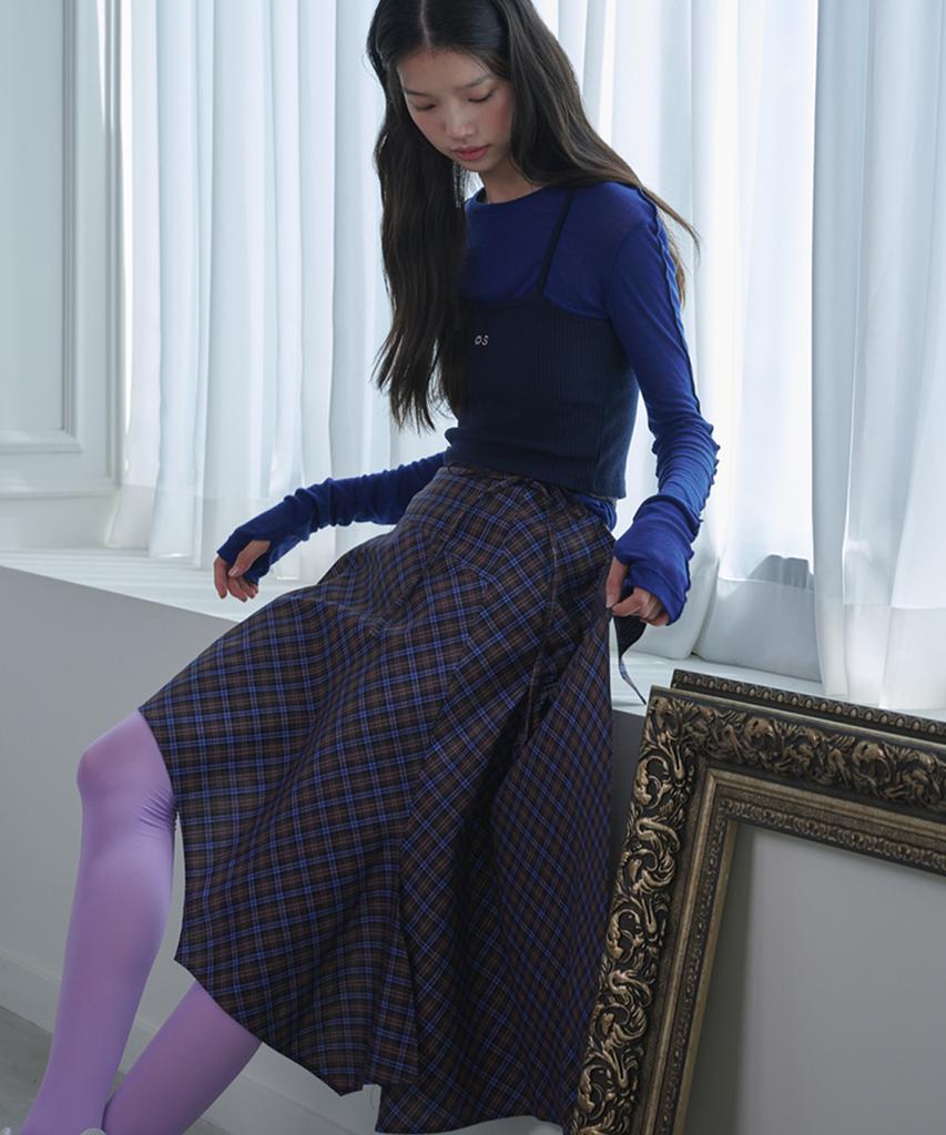 OPENING SUNSHINE See-Through Wool Jersey T-Shirt Blue
