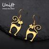 Серьги-подвески Unift Sassy Kitten Cat Charms для женщин, девушек, из нержавеющей стали, с милым цирконом, для пирсинга ушей, подарок для любителей домашних животных