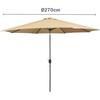 Зонт - Marbueno - 10482 - Сталь - 270 см - Складной - Коричневый