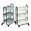 Dollhouse Trolley Dining Car Shelf Bookshelf W/ Wheels Doll Storage Display Rack