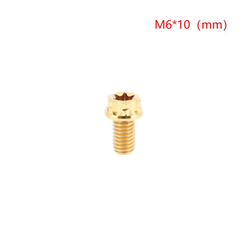 Versatile M6 Titanium Flanged Hexagon Head Bolts Suited for Bike Moto Car Projects