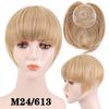 Fringe Bangs Synthetic Hair Extensions Clip In Bangs 6 Inch Short Straight Hairpiece Front Neat Bang Two Side Blonde