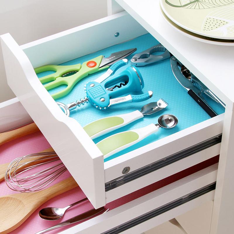 4Pcs Eva Waterproof Refrigerator Liner Mat Washable Mildew Kitchen Pad Anti-Oil Cabinet Drawer Placemat Heat-Insulat Fridge Mat