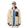 Li Ning Color Block Patch Pocket Detail Single Breasted V Neck Jacket Men Jackets AFDSA73-1