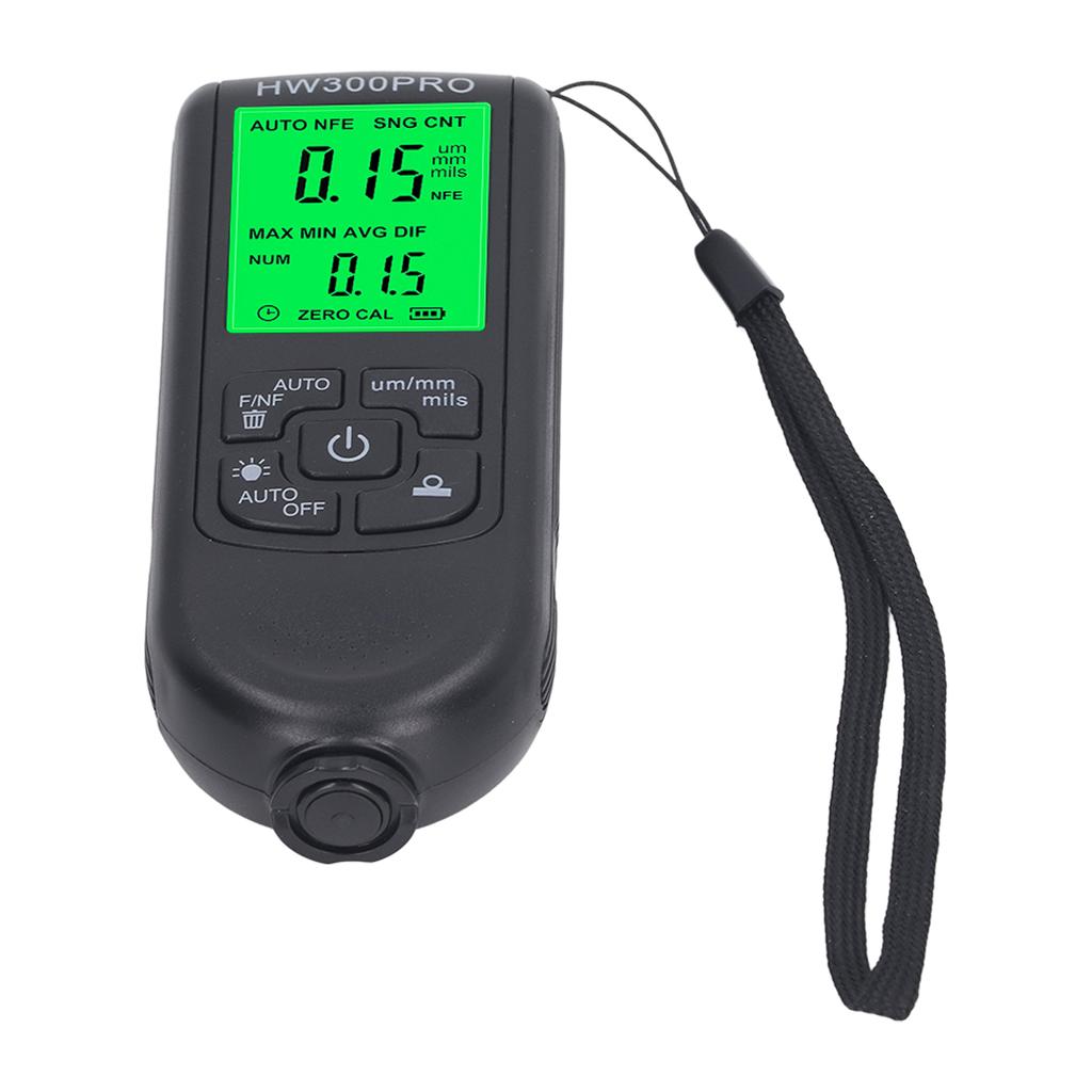 Coating Thickness Gauge High Accuracy Paint Depth Gauge Meter Antislip Thickness Meter Gauge Black