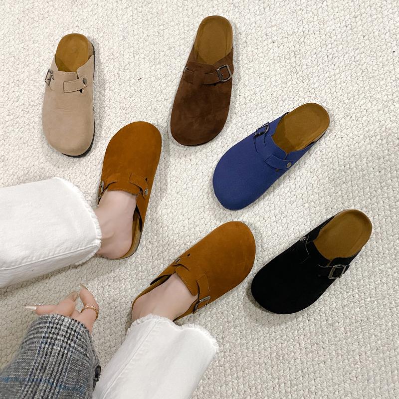 Fashion New Women Clogs Women Fashion Cork Suede Mules Slipper Classic Cork Antislip Outdoor Slippers with Arch Support Zapatos Mujer