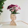 Цветочный горшок в виде лица в стиле Love Girl Head Plant Pot Small Lady Face Planter для суккулентных комнатных и уличных растений, центральный элемент рабочего стола для домашней жизни