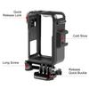 Для DJI Osmo Action 5 Pro / 4 / 3 PULUZ Вертикальная пластиковая защитная рама-клетка с креплением для аксессуаров (холодный башмак) (черный)