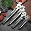 Stainless Steel Food Tongs Barbecue Tongs Meat Salad Steak Food Serving Clip Tweezers Long Bbq Cooking Tongs Kitchen Utensils