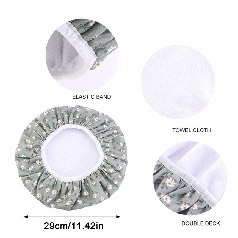 Женская водонепроницаемая шапочка для ванны, эластичные чехлы для волос для душа, шапочки для купания, шапочка для красоты, пылезащитная шапочка для волос, аксессуары для ванной комнаты