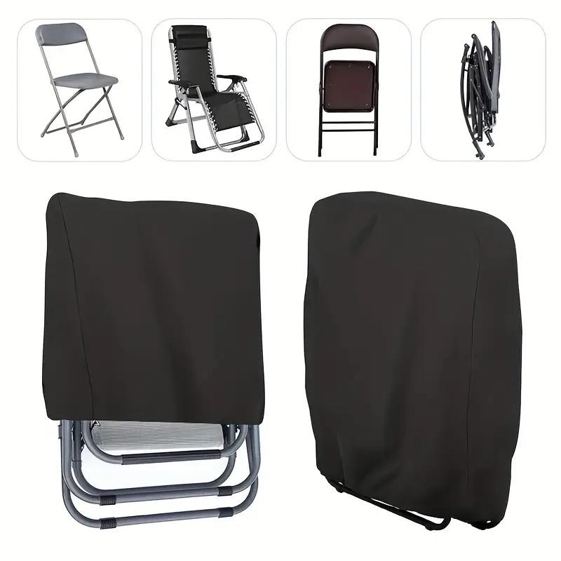 Oxford Cloth Folding Chair Cover - Garden Patio Furniture Cover-Suitable for Deck Chairs, Sun Loungers, And Sunbeds