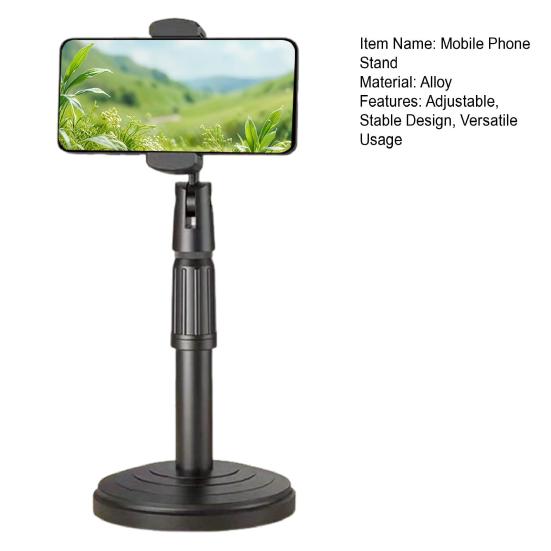 Mobile Phone Holder Universal Table Cell Phone Stand Retractable Adjustable Phone Mount for Live Broadcast Video