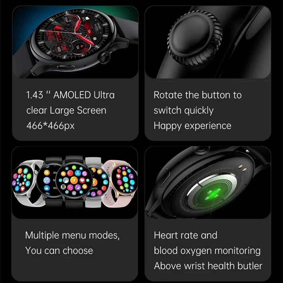 LUCKY START Смарт-часы для женщин и мужчин Bluetooth-вызов всегда отображает время сердечного ритма Спортивные часы для здоровья IP68 Водонепроницаемые музыкальные умные часы