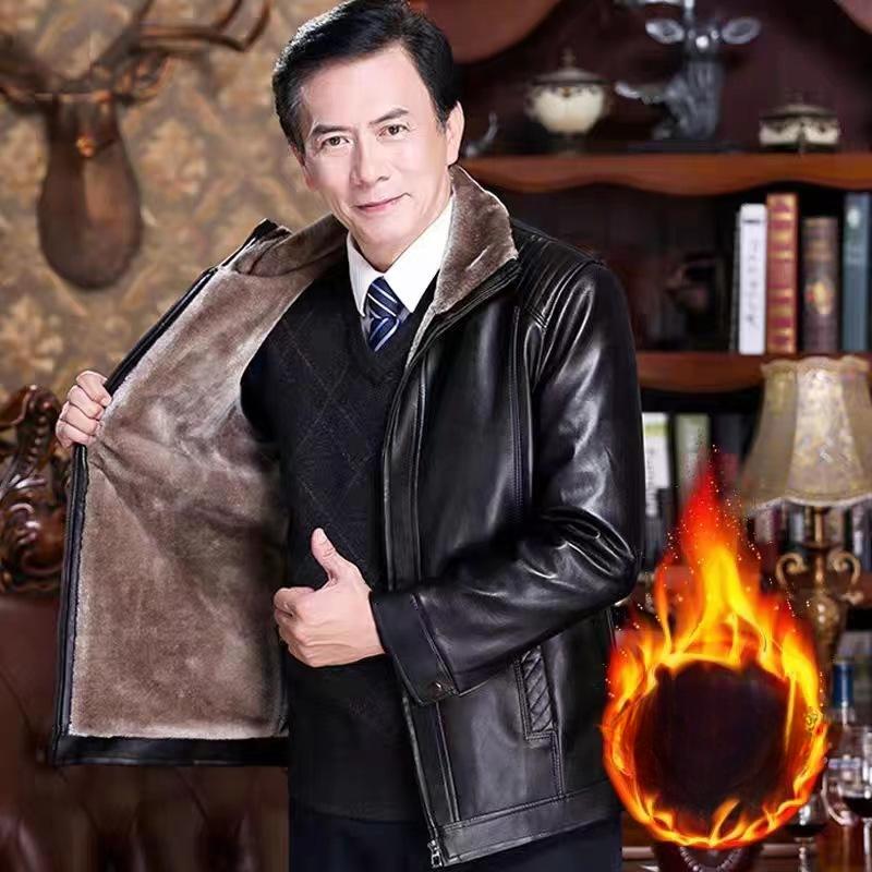 Новая мужская кожаная куртка с меховым покрытием Running Rivers And Lakes Leather Jacket