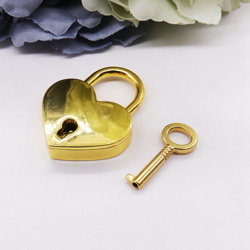 Gift Diary Book Travel with Key Wedding Mini Hardware Locks Love Heart Lock Padlock