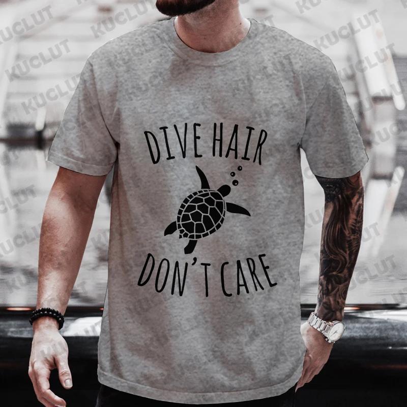 Diver 200 Bar Смешные футболки Мужские летние рубашки Harajuku с коротким рукавом Уличная одежда Топы свободного покроя Одежда для подводного плавания Мужская одежда