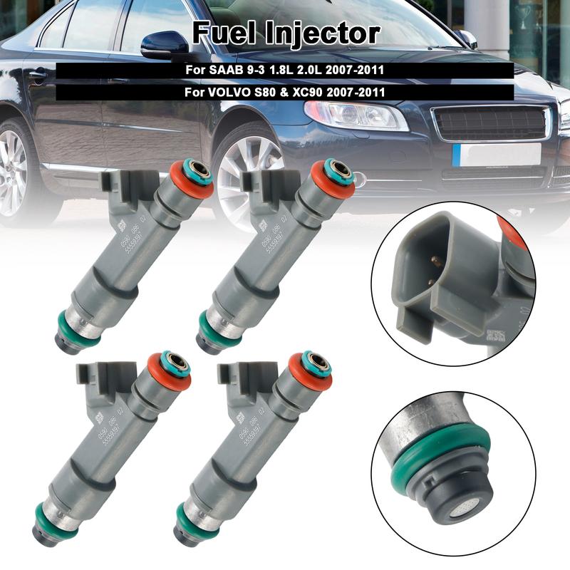 4PCS Fuel Injector 55559397 Fit for SAAB 9-3 2.0L Turbo 2007-2011 8653608