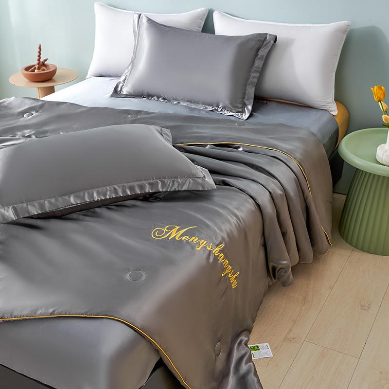 Летнее стираное шелковое одеяло, весеннее тонкое пододеяльник, мягкое шелковистое одеяло с ледяным охлаждением, постельное белье, одеяло размера «queen-size», односпальная двуспальная кровать