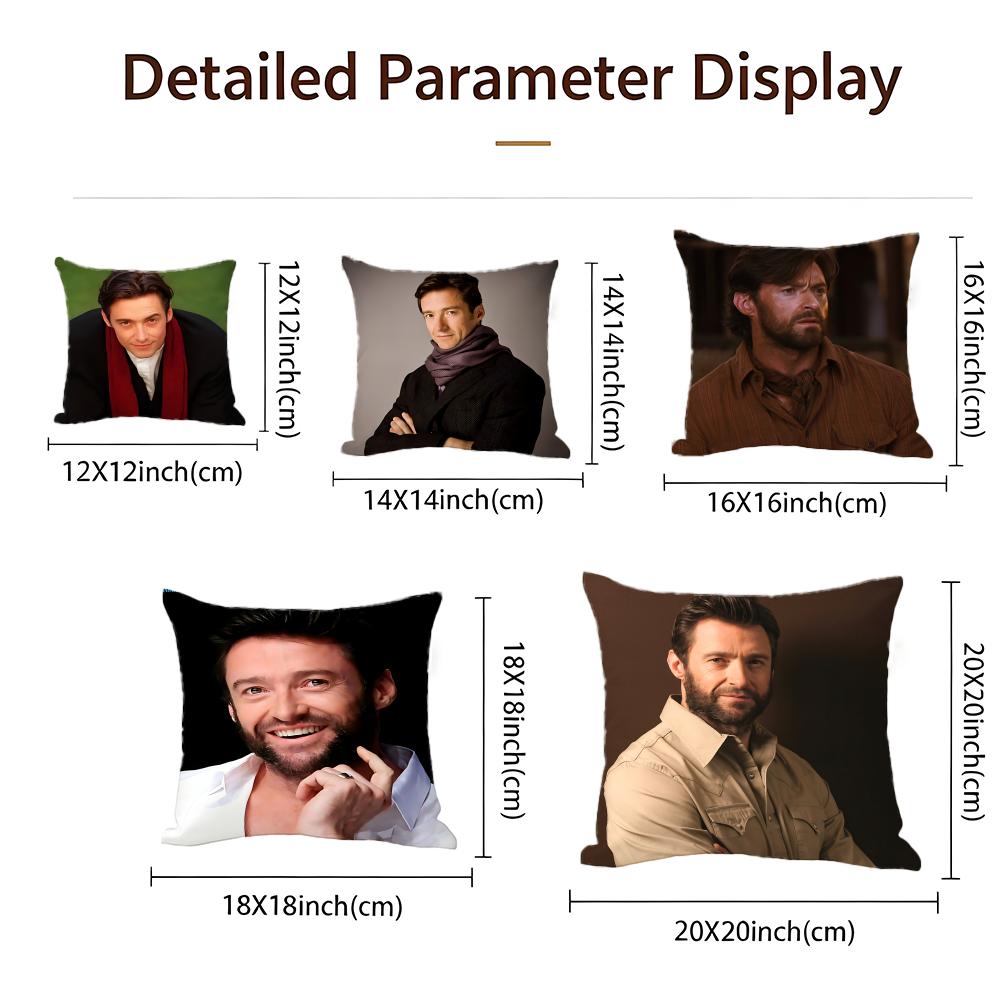 Movie Hugh Jackman Cushion Cover Cushion Cover Set 4Pcs 50X50 45X45 40X40 Pillowcase Decorative Sofa Home Decor