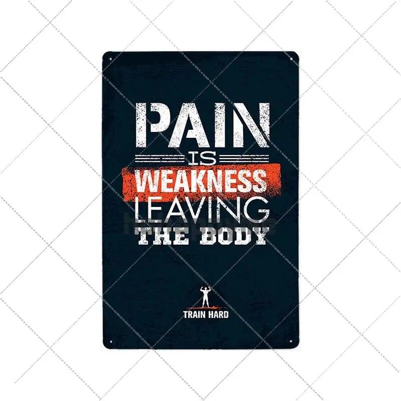 Правило для спортзала, металлический знак, фитнес, мотивационные цитаты, плакат, табличка для тренировки, человек, пещера, паб, бар, настенная декоративная винтажная тарелка 20x30 см