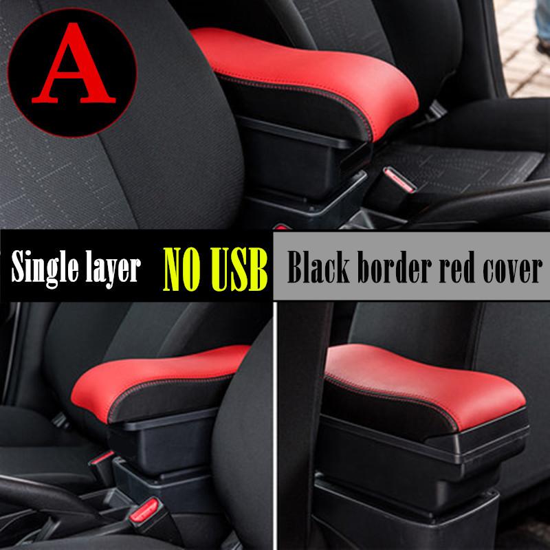 For peugeot 207 armrest box Interior Parts special Retrofit parts Car Armrest Center Storage box with USB LED light