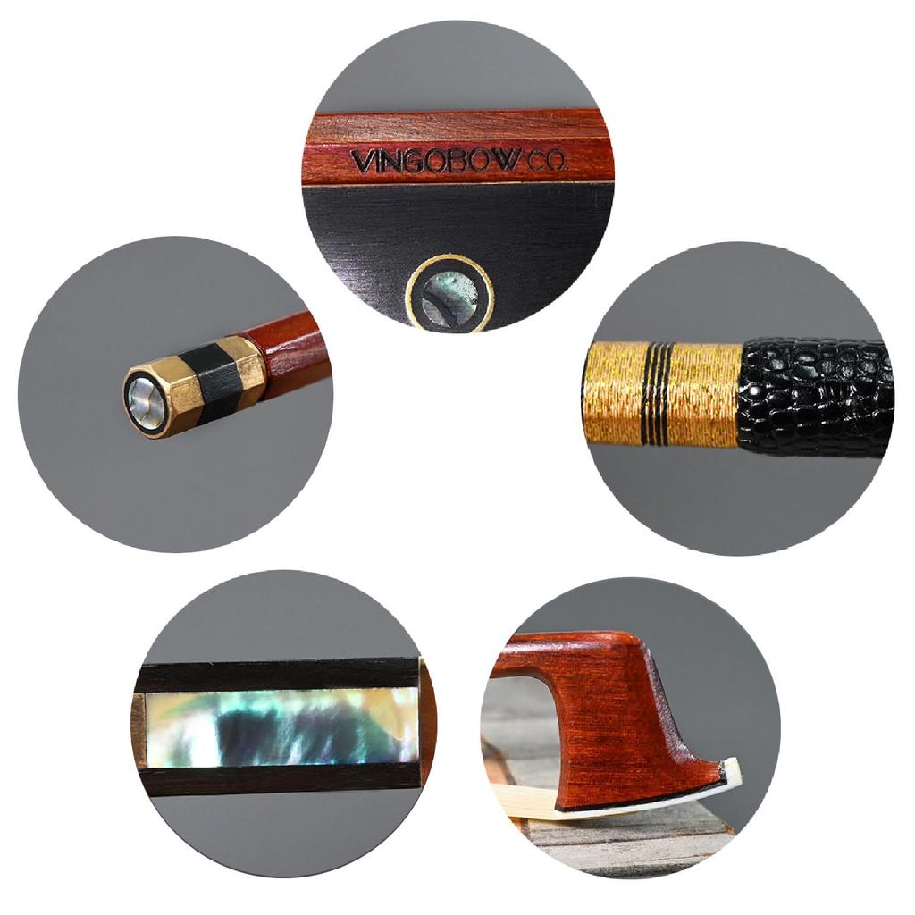 Смычок для скрипки из Пернамбуку, размер латунного фитинга, модель Sweet sound Смычок для скрипки из Пернамбуку [Популярная модель] 4/4