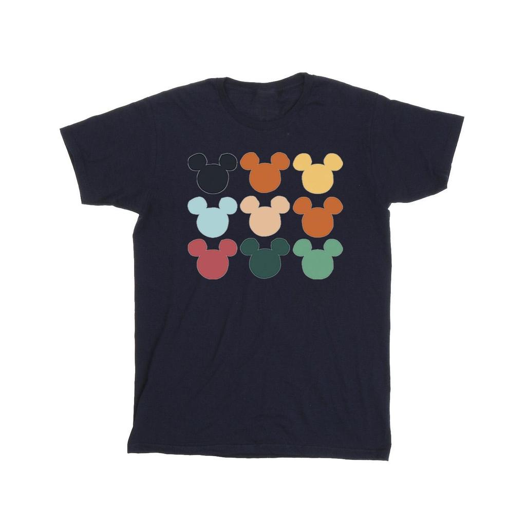 Disney Mens Mickey Mouse Heads Square T-Shirt