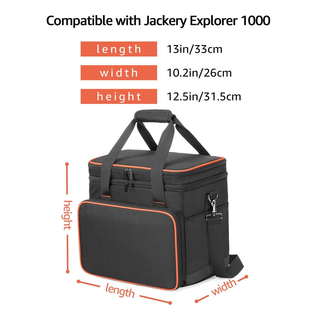 Trunab Portable Power Station Compatible with Jackery Portable Power Station Bag P10 with and Shockproof Portable Power Station Storage Bag Case,