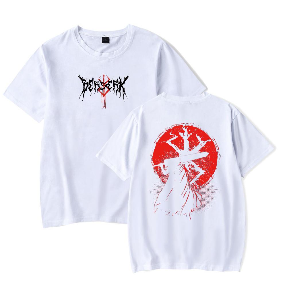 Футболка аниме Berserk Guts Acid в стиле ретро с винтажным принтом, мужская повседневная футболка с коротким рукавом из хлопка Harajuku, унисекс