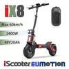 12" 2400W iScooter iX8 Universal City E-Scooter for Adults Full Susepnsion, Oil Disc Brakes, LCD Display, 48V20Ah, 60km/h Foldable Commuter E-Scooter