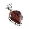 Natural Mahogany Red Obsidian 925 Solid Sterling Silver Gift Pendant 1.5" s7U65