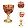 2pcs Retro Liquor Whiskey European Style Drinking Reusable Anti-Break Wine Cup Household Small Embossed Decorative Cup