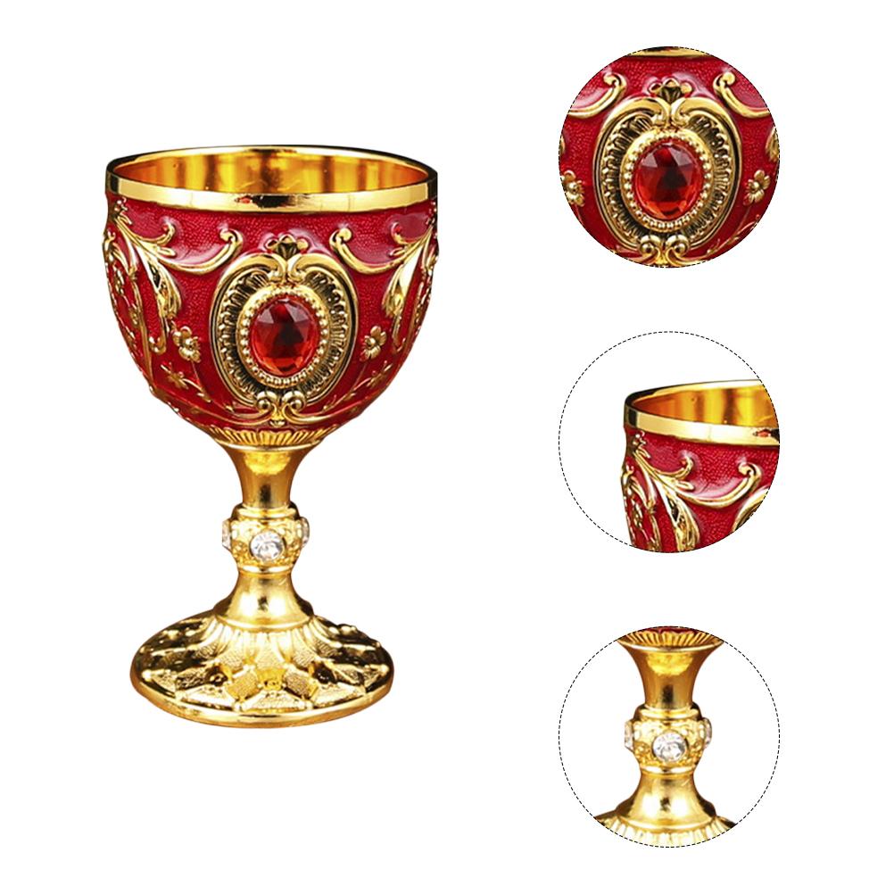 2pcs Retro Liquor Whiskey European Style Drinking Reusable Anti-Break Wine Cup Household Small Embossed Decorative Cup