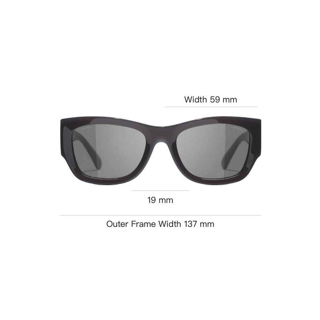 Chanel Square Sunglasses Unisex sunglasses Black CH5507A-1716S4