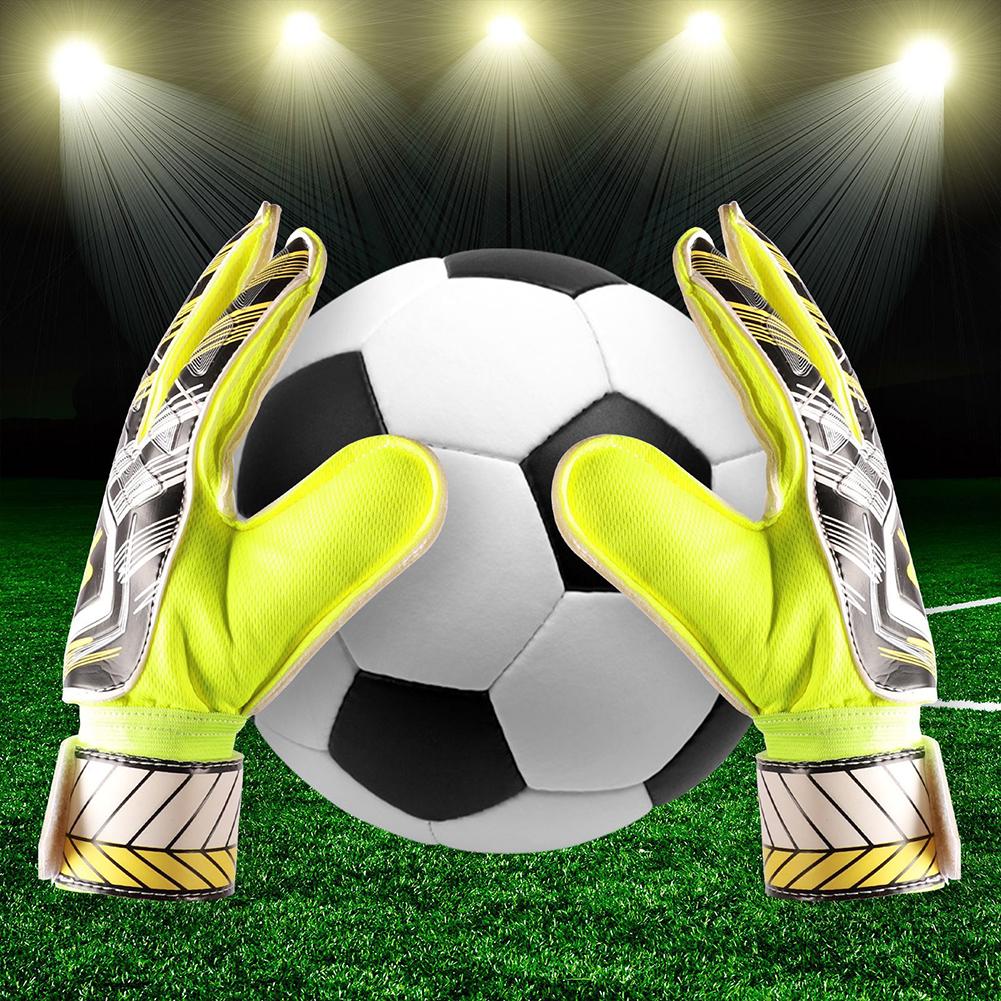 Goalie Gloves Latex Soccer Goalie Goalkeeper Gloves Anti-slip Thicken Football Glove Finger Protection Gloves Soccer Equipment