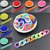 50Pcs 17*24mm Jewelry Making Loose Beads DIY Findings Twist Chain Wholesale Necklace Bracelet Pendant Keychain