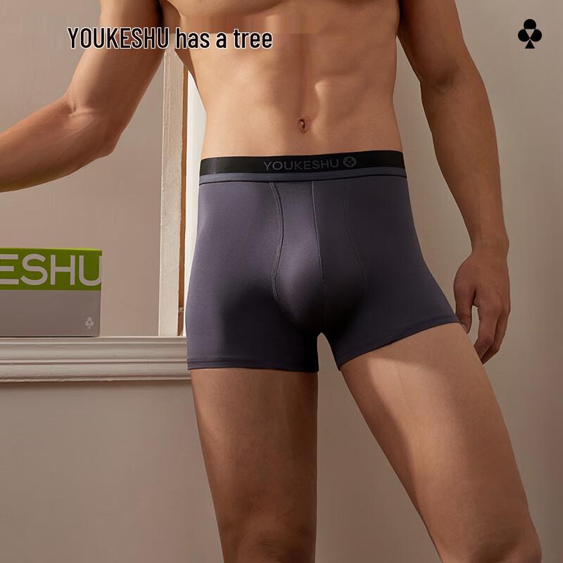 YOUKESHU Мужские трусы-боксеры из антибактериального модала Lenzing, 3 шт.