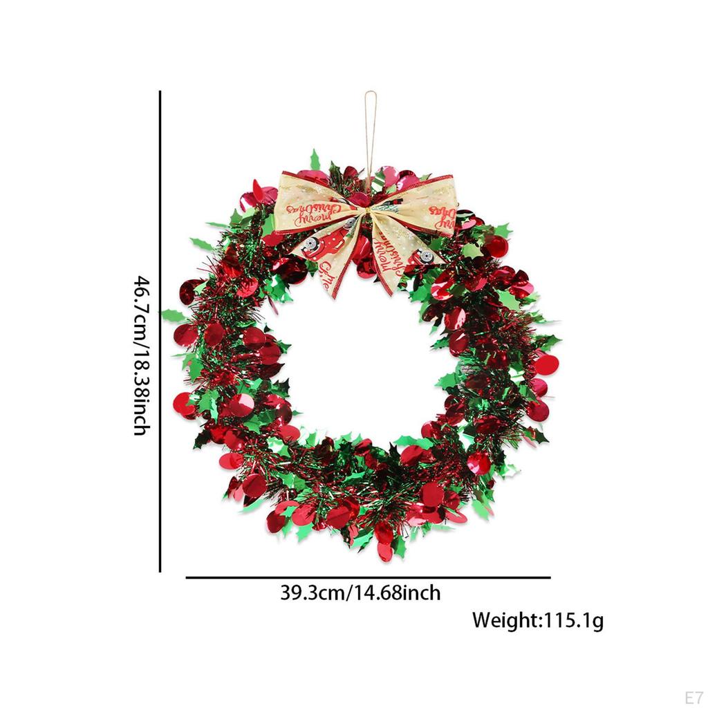 Искусственный рождественский венок, украшение для фото, рождественская гирлянда для входной двери, окна