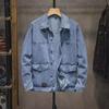 Мужская джинсовая куртка-кардиган в стиле ретро 2024 года на осень/зиму