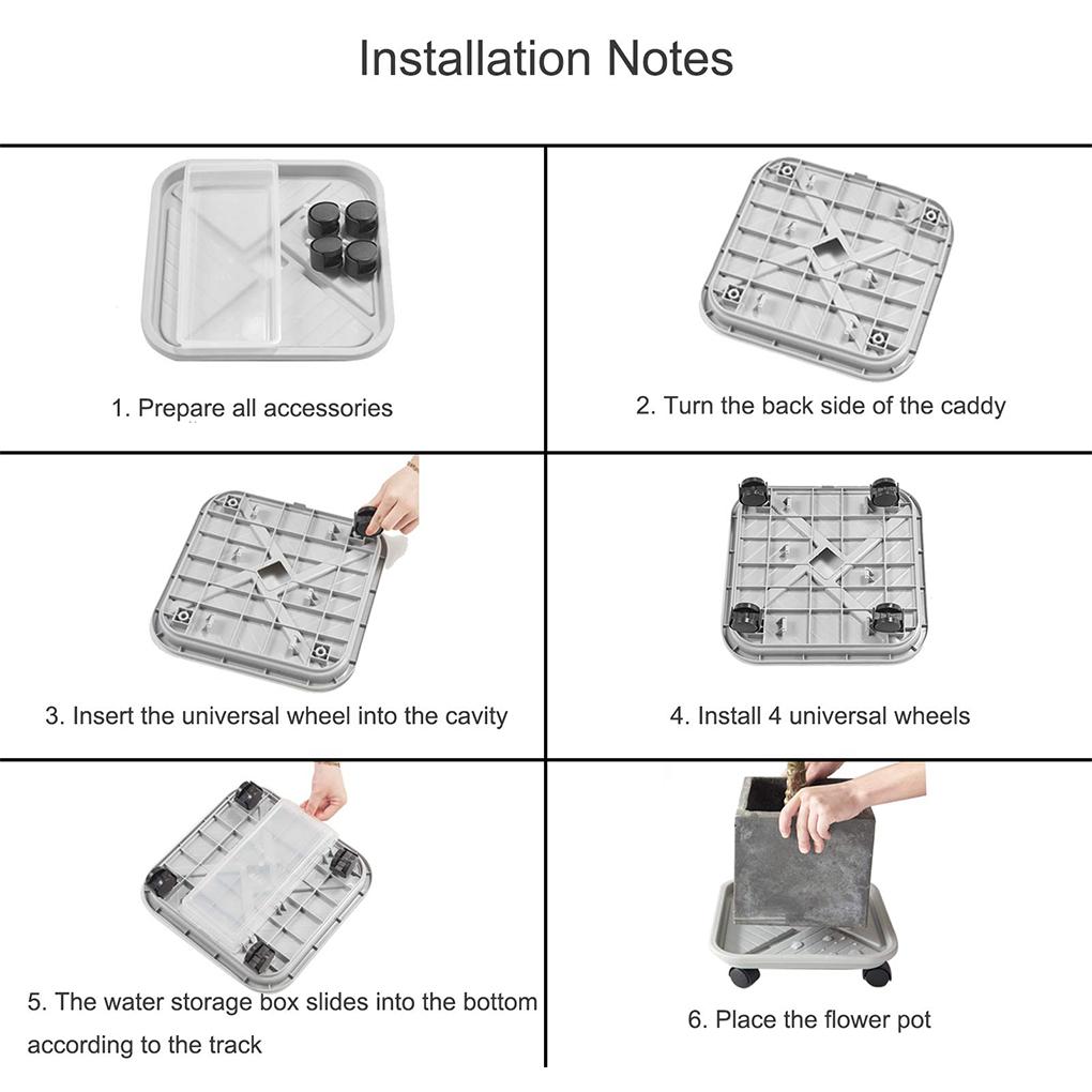 Квадратный цветочный горшок, поддон, подставка для кашпо, для дома и улицы, для балкона, цветочный горшок, бонсай, поддон для сбора воды, садовые принадлежности