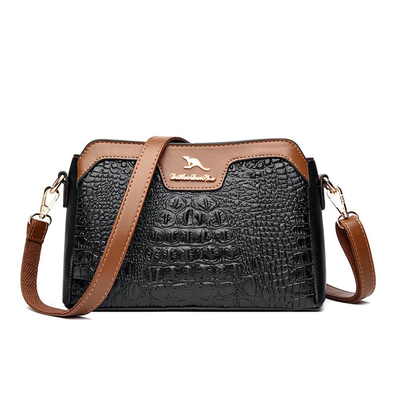 Женская сумка через плечо из крокодиловой кожи, маленькая сумка-мессенджер