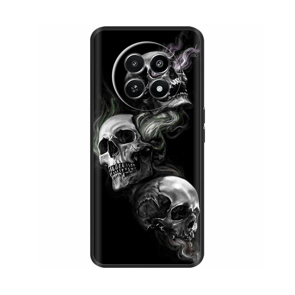 Крутой чехол-череп для Realme 12 5G Funda Мягкая силиконовая задняя крышка Мультяшные противоударные чехлы для Oppo Realme 12X realme12 Сумки Чехол